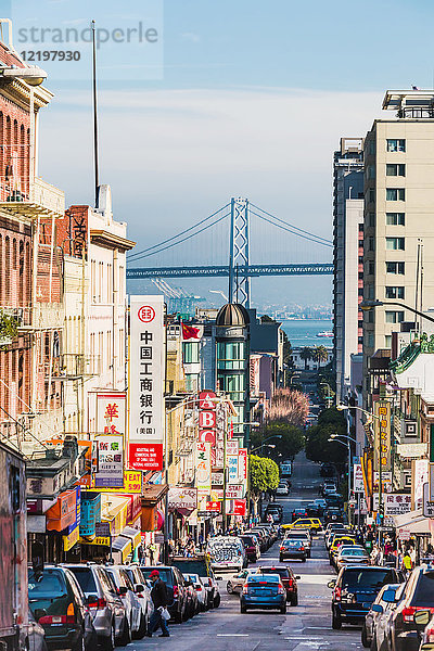 USA  Kalifornien  San Francisco  Chinatown  Bay Bridge