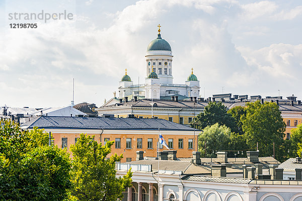 Finnland  Helsinki  Blick auf die Kathedrale von Helsinki