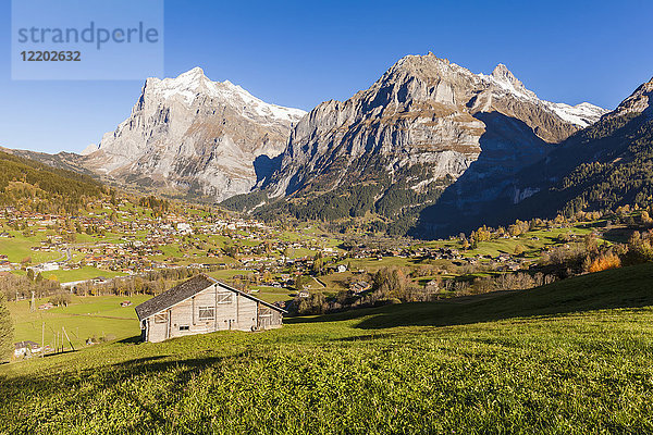 Schweiz  Bern  Berner Oberland  Ferienort Grindelwald  Wetterhorn  Schreckhorn