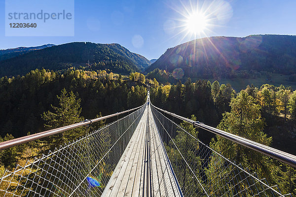 Schweiz  Wallis  Goms Brücke  Drehbrücke