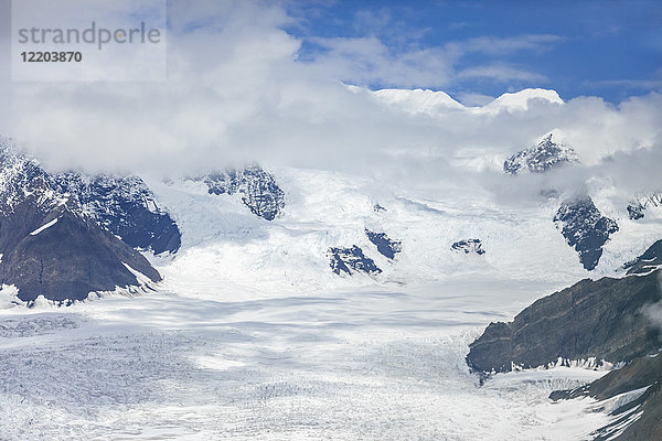 USA  Alaska  Luftaufnahme von Ruth Glacier und Denali