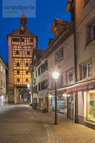 Deutschland  Konstanz  Schnetztor bei Nacht