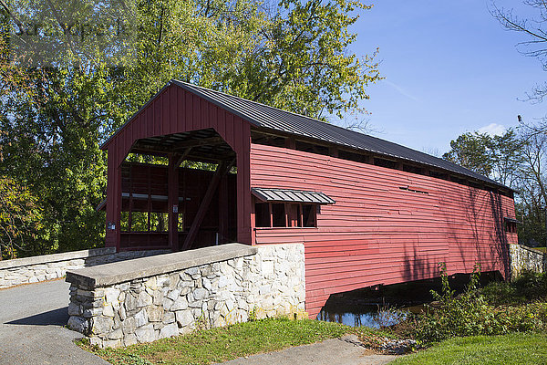 Shearer's Covered Bridge  erbaut 1847  Lancaster County  Pennsylvania  Vereinigte Staaten von Amerika  Nordamerika