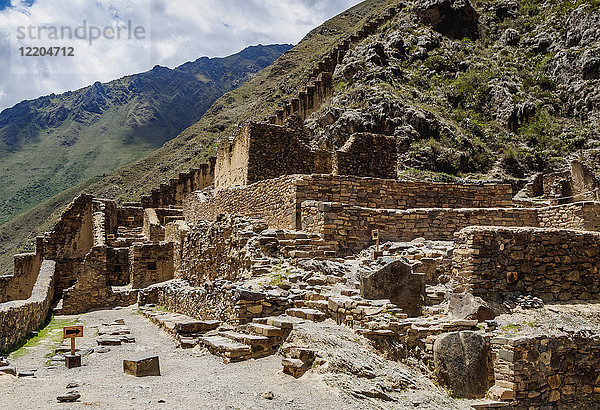 Ruinen von Ollantaytambo  Heiliges Tal  Region Cusco  Peru  Südamerika