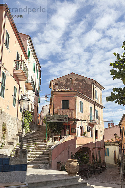 Alter Teil des Dorfes Poggio  Marciana  Insel Elba  Provinz Livorno  Toskana  Italien  Europa