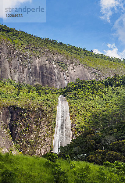 Santa-Teresa-Wasserfall  Banquete  Stadtbezirk Bom Jardim  Bundesstaat Rio de Janeiro  Brasilien  Südamerika