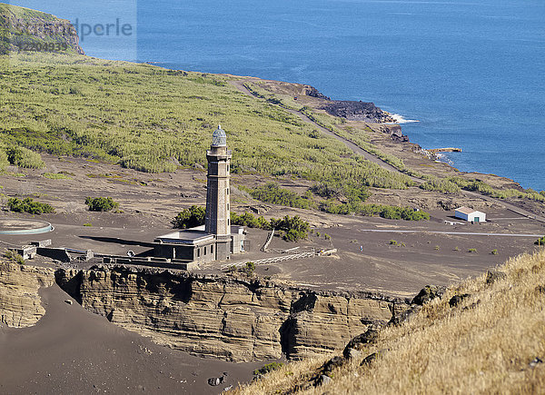 Leuchtturm von Capelinhos  Insel Faial  Azoren  Portugal  Atlantik  Europa