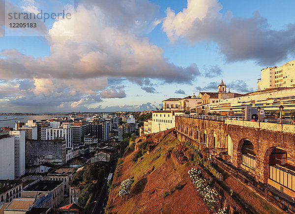 Altstadt bei Sonnenuntergang  Salvador  Bundesstaat Bahia  Brasilien  Südamerika