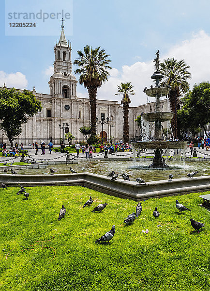 Kathedrale  Plaza de Armas  Arequipa  Peru  Südamerika