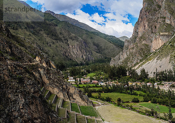 Ruinen von Ollantaytambo  Heiliges Tal  Region Cusco  Peru  Südamerika