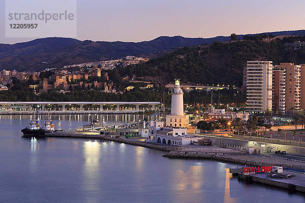 Leuchtturm  Malaga  Andalusien  Spanien  Europa