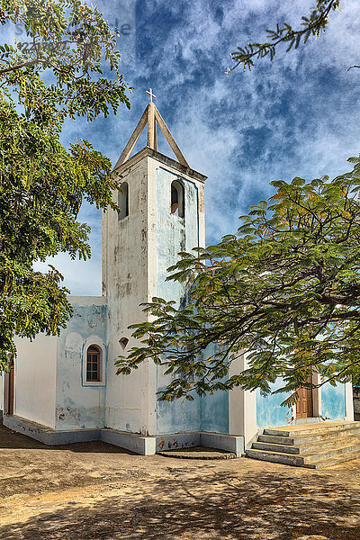 Außenansicht der Kirche  Sao Filipe  Fogo  Kap Verde  Afrika