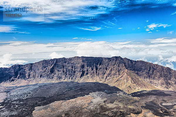 Panoramablick auf die Berge  Fogo  Kap Verde  Afrika