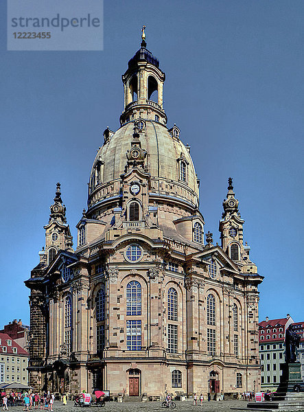 Europa  Deutschland  Sachsen  Dresden Stadt  Altstadt  die Frauenkirche