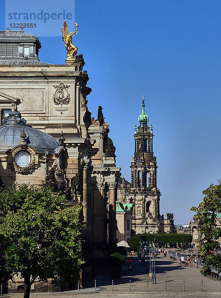 Europa  Deutschland  Sachsen  Dresden Stadt  die Altstadt  die Brühische Terrasse