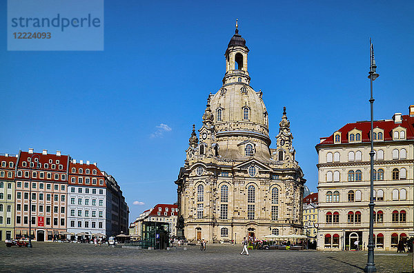 Europa  Deutschland  Sachsen  Dresden Stadt  Altstadt  die Frauenkirche
