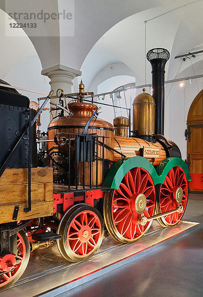 Europa  Deutschland  Sachsen  Dresden  Das Verkehrsmuseum  Dampflokomotive Saxonia;1843