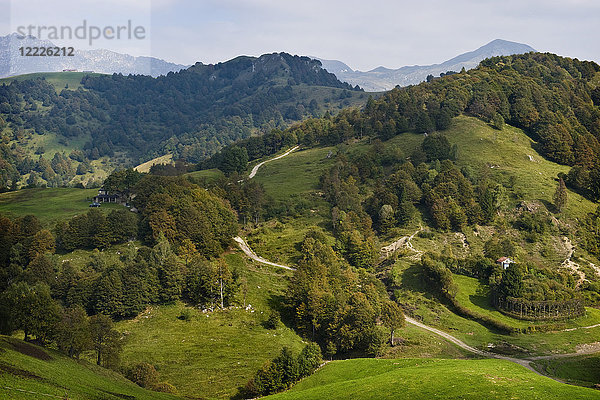 Landschaft  Taleggio-Tal  Lombardei  Italien