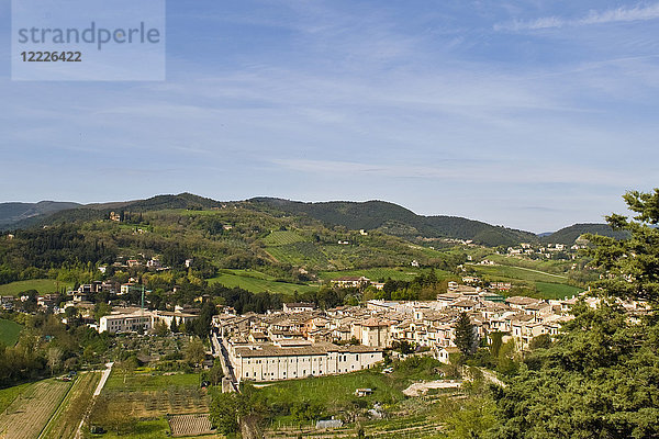 Landschaft  Spoleto  Provinz Perugia  Umbrien  Italien