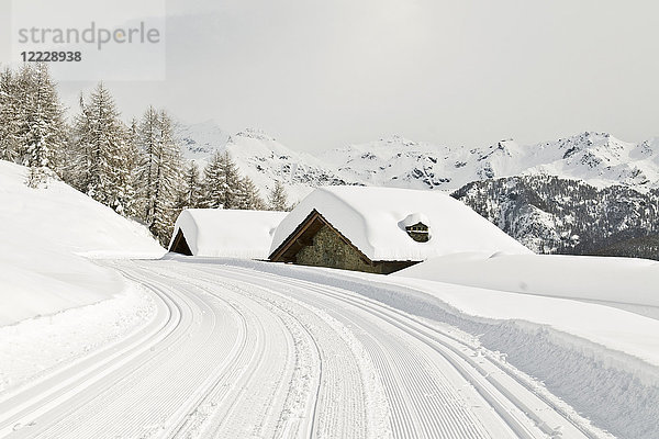 Winterlandschaften  Torgnon  Aostatal  Italien