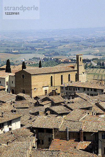 Ansicht von San Gimignano  Toskana  Italien