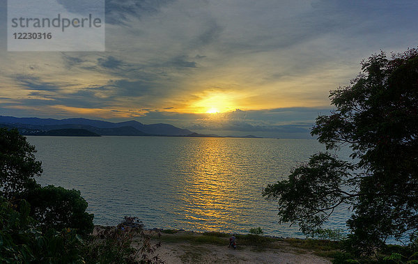 Asien  Thailand  Insel Koh Samui  Bophut  Landschaft vom Big Buddha Tempel - Wat Phra Yai