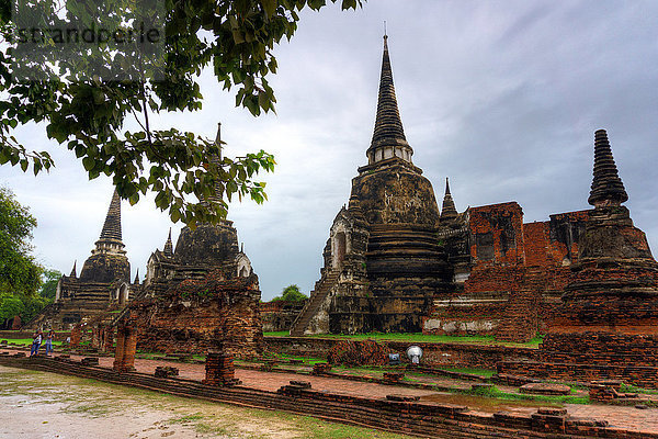 Asien  Thailand  Ayutthaya  Tempelruinen des Wat Mahathat