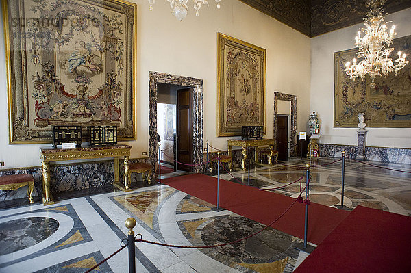 Europa  Italien  Latium  Rom  Rom  Palast des Quirinale  erbaut auf dem gleichnamigen Hügel  ehemalige Residenz der Päpste  ist die Residenz des Präsidenten der italienischen Republik. Saal des Gestrüpps