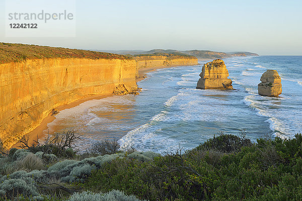 Kalksteintürme der Zwölf Apostel entlang der Küstenlinie bei Princetown  Great Ocean Road in Victoria  Australien