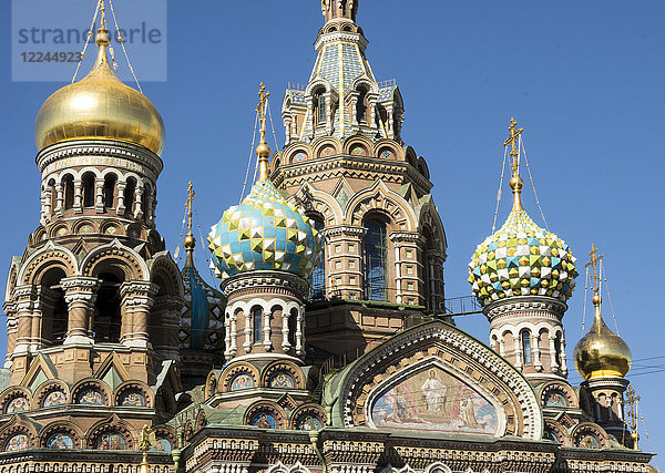 Kirche unseres Erlösers auf vergossenem Blut (Kirche der Auferstehung Christi)  UNESCO-Weltkulturerbe  St. Petersburg  Russland  Europa