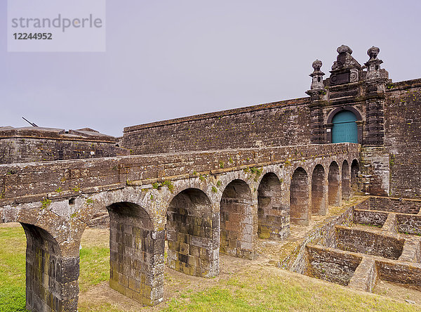 Burg von Sao Filipe (Sao Joao Baptista do Monte Brasil)  UNESCO-Weltkulturerbe  Angra do Heroismo  Insel Terceira  Azoren  Portugal  Atlantik  Europa