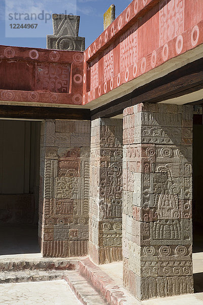 Innenhof der Säulen  Archäologische Zone von Teotihuacan  UNESCO-Weltkulturerbe  Bundesstaat Mexiko  Mexiko  Nordamerika