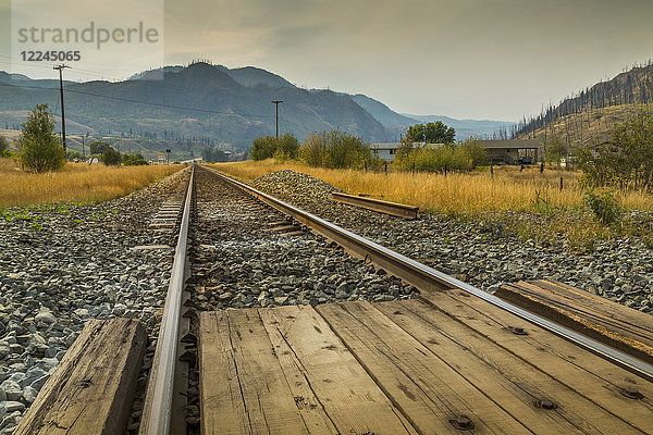 Eisenbahnlinie bei Kamloops  British Columbia  Kanada  Nordamerika