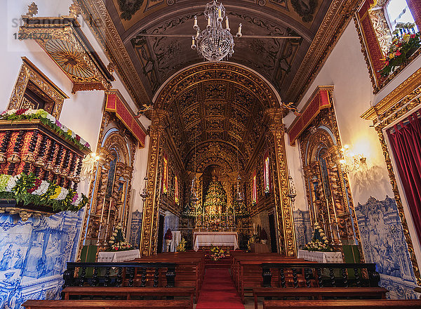 Kirche Santo Cristo  Innenraum  Ponta Delgada  Insel Sao Miguel  Azoren  Portugal  Atlantik  Europa