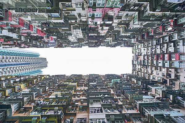 Dicht gedrängte Wohngebäude  Hongkong Island  Hongkong  China  Asien