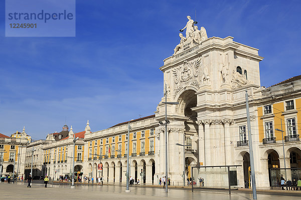 Arco da Rua Augusta  Praca Do Comercio  Lissabon  Portugal  Europa
