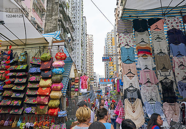 Frauenmarkt in Mong Kok  Kowloon  Hongkong  China  Asien