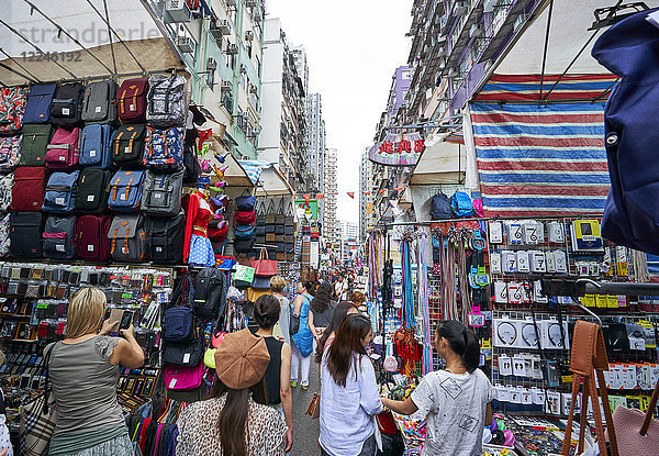 Frauenmarkt in Mong Kok (Mongkok)  Kowloon  Hongkong  China  Asien