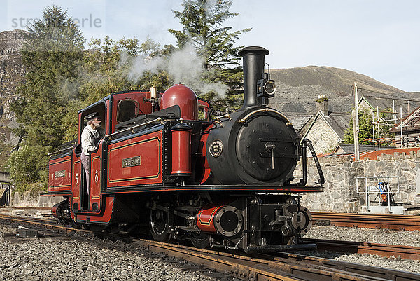 Dampflokomotive  Ffestiniog Railway  Gwynedd  Nordwales  Wales  Vereinigtes Königreich  Europa