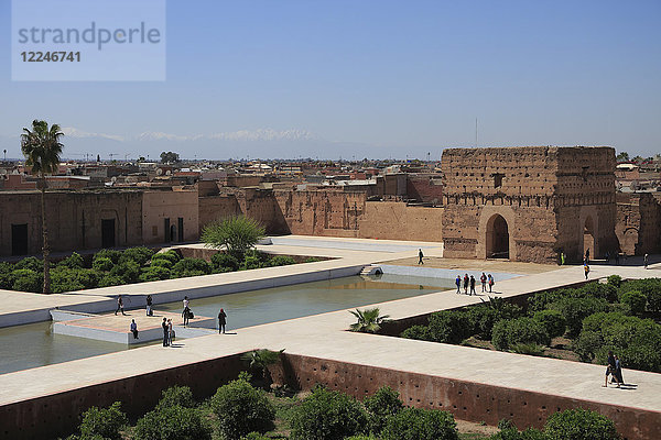 El Badi Palace (Badii Palace) (Badia Palace)  Der unvergleichliche Palast  16. Jahrhundert  Marrakesch (Marrakech)  Marokko  Nordafrika  Afrika