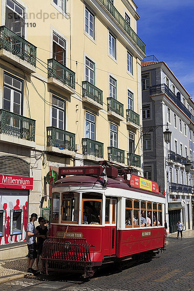 Straßenbahn  Praca Luis de Camoes  Lissabon  Portugal  Europa