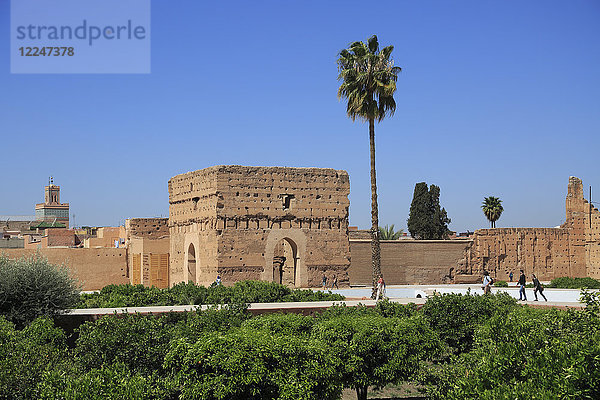 El Badi Palace (Badii Palace) (Badia Palace)  Der unvergleichliche Palast  16. Jahrhundert  Marrakesch (Marrakech)  Marokko  Nordafrika  Afrika