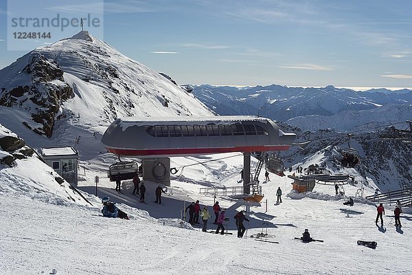 Bergstation Schareck  Skilift Gletscher Jet  Skigebiet Mölltaler Gletscher  Innerfragant  Flattach  Kärnten  Österreich  Europa