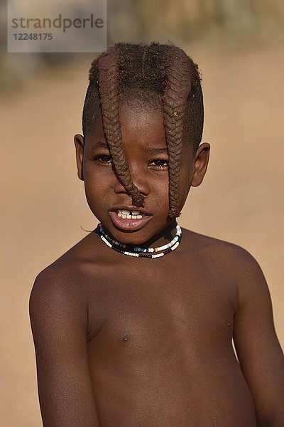 Himba-Mädchen  Porträt  Kunene  Kaokoveld  Namibia  Afrika