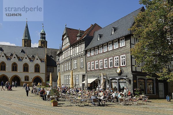 Eiscafé Canova  Markt  Goslar  Niedersachsen  Deutschland  Europa