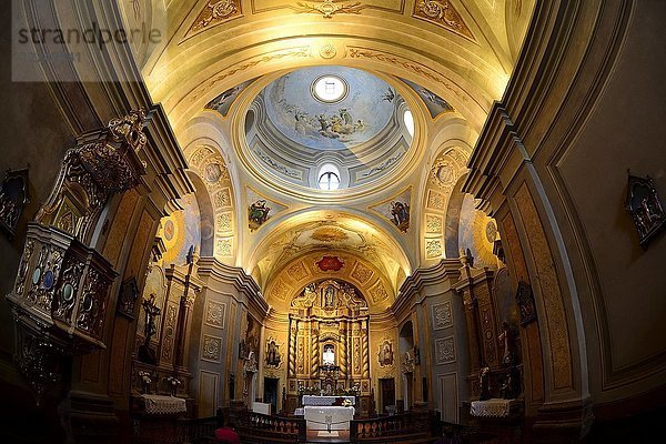 Innenraum der Jesuitenmissionskirche  Alta Gracia  Provinz Córdoba  Argentinien  Südamerika