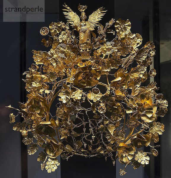 Totenkranz aus Gold und Glas aus der Antike  Ende des 4. Jahrhunderts v. Chr.  Staatliche Antikensammlung  München  Oberbayern  Deutschland  Europa
