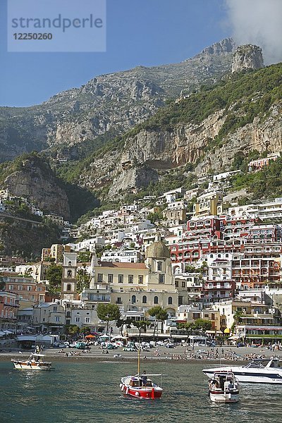 Stadtansicht  Positano  Amalfiküste  Kampanien  Italien  Europa