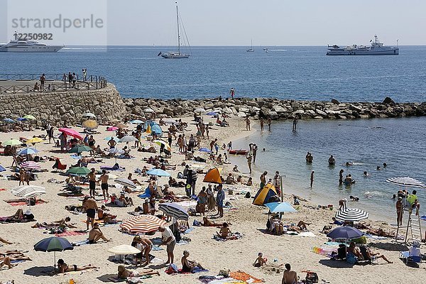 Schwimmer am Strand  Antibes  Provence-Alpes-Côte d' Azur  Frankreich  Europa