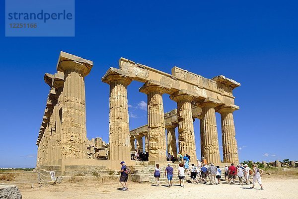 Tempelruine  Tempel E  Hera-Tempel  archäologische Fundstätte  Selinunt  Provinz Trapani  Sizilien  Italien  Europa